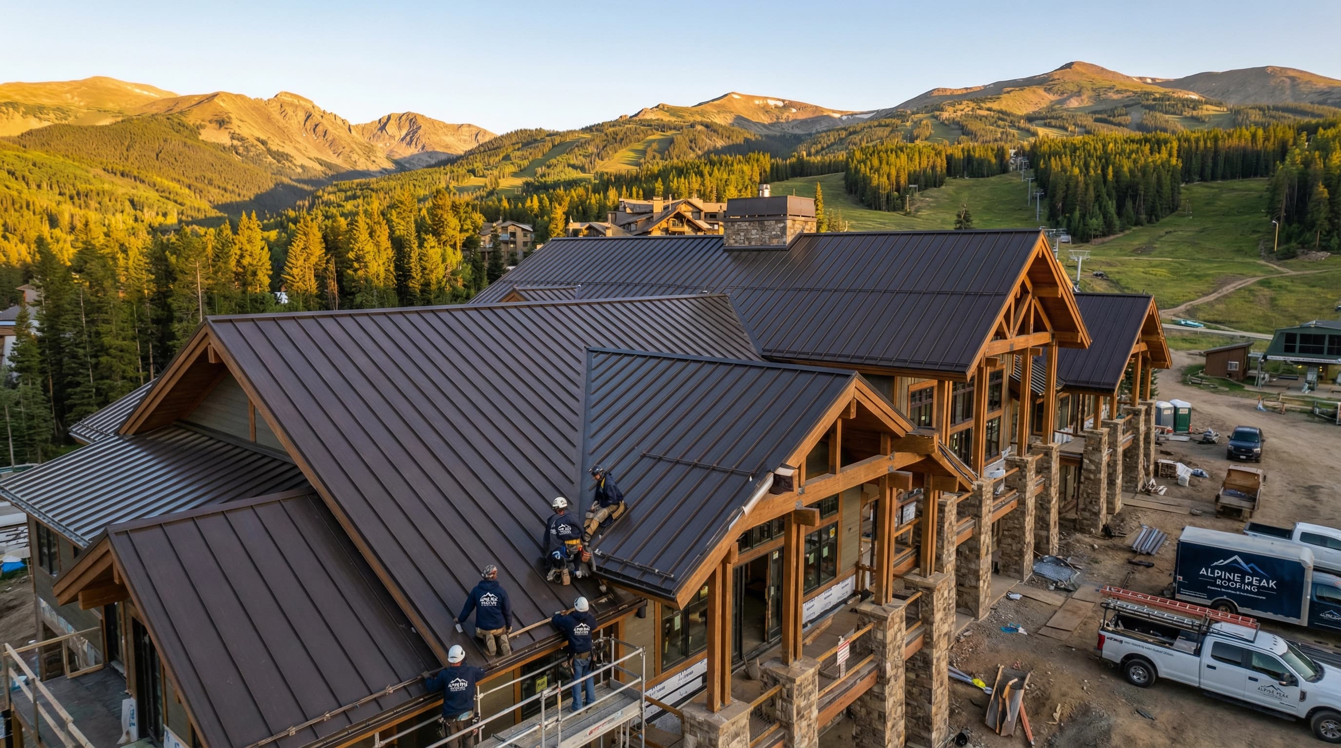 Commercial roofing services by Alpine Peak Roofing